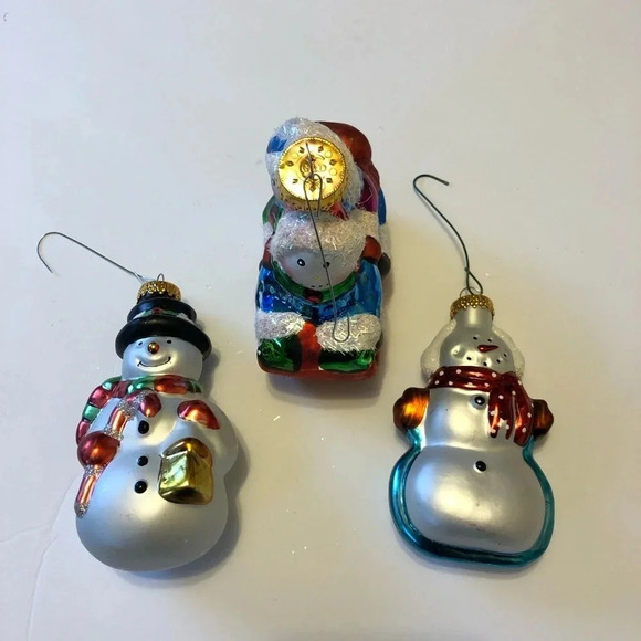 Vintage Christmas ornaments 3 pieces lot - Picture 2 of 2